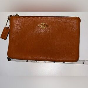 Coach Tan Leather Wristlet (missing strap)